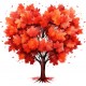 Sticker decorativ, Copac, Portocaliu, 61 cm, 1320STK-5 Sticker decorativ, Copac, Portocaliu, 61 cm, 1320STK-5