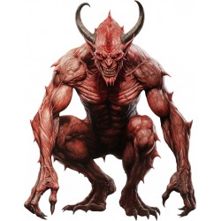 Sticker decorativ, Horror, Rosu, 76 cm, 1321STK-17