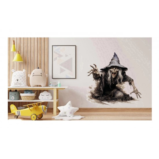 Sticker decorativ, Horror, Negru, 61 cm, 1321STK-9 Sticker decorativ, Horror, Negru, 61 cm, 1321STK-9