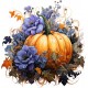 Sticker decorativ, Dovleac, Portocaliu, 62 cm, 1322STK-5 Sticker decorativ, Dovleac, Portocaliu, 62 cm, 1322STK-5