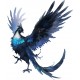 Sticker decorativ, Pasarea Phoenix, Negru, 72 cm, 1323STK-2 Sticker decorativ, Pasarea Phoenix, Negru, 72 cm, 1323STK-2