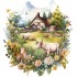 Sticker decorativ, Ferma, Verde, 66 cm, 1324STK-3