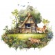 Sticker decorativ, Ferma, Verde, 65 cm, 1324STK-5 Sticker decorativ, Ferma, Verde, 65 cm, 1324STK-5