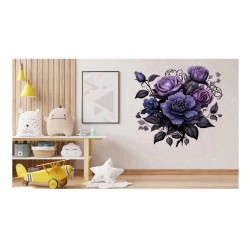 Sticker decorativ, Flori, Mov, 60 cm, 1325STK-1 Sticker decorativ, Flori, Mov, 60 cm, 1325STK-1