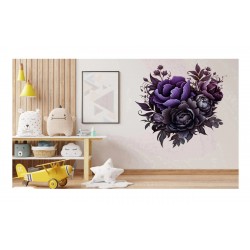 Sticker decorativ, Flori, Negru, 62 cm, 1325STK-4 Sticker decorativ, Flori, Negru, 62 cm, 1325STK-4