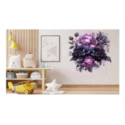 Sticker decorativ, Flori, Mov, 62 cm, 1325STK-7 Sticker decorativ, Flori, Mov, 62 cm, 1325STK-7