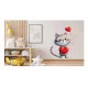 Sticker decorativ, Pisica, Alb, 73 cm, 1326STK-3 Sticker decorativ, Pisica, Alb, 73 cm, 1326STK-3