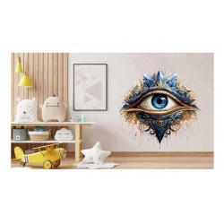 Sticker decorativ, Ochi, Albastru, 62 cm, 1328STK-8 Sticker decorativ, Ochi, Albastru, 62 cm, 1328STK-8