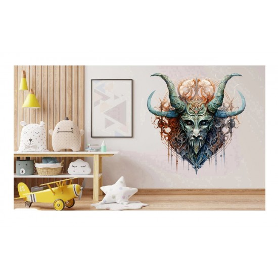 Sticker decorativ, Horror, Turcoaz, 63 cm, 1328STK-9 Sticker decorativ, Horror, Turcoaz, 63 cm, 1328STK-9