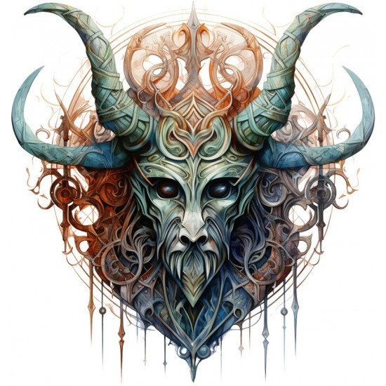Sticker decorativ, Horror, Turcoaz, 63 cm, 1328STK-9 Sticker decorativ, Horror, Turcoaz, 63 cm, 1328STK-9