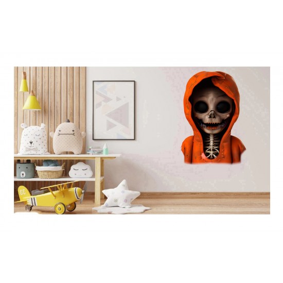 Sticker decorativ, Schelet, Portocaliu, 90 cm, 1329STK