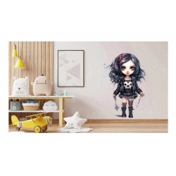 Sticker decorativ, Printesa Rock, Negru, 84 cm, 1331STK-10