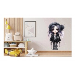 Sticker decorativ, Printesa Rock, Negru, 90 cm, 1331STK-2