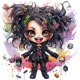 Sticker decorativ, Printesa Rock, Multicolor, 62 cm, 1331STK-3 Sticker decorativ, Printesa Rock, Multicolor, 62 cm, 1331STK-3
