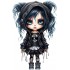Sticker decorativ, Printesa Rock, Negru, 90 cm, 1331STK-4