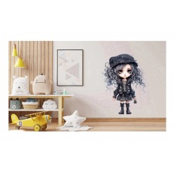 Sticker decorativ, Printesa Rock, Gri, 84 cm, 1331STK-6