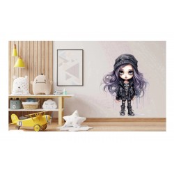 Sticker decorativ, Printesa Rock, Negru, 68 cm, 1331STK-8