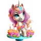 Sticker decorativ, Unicorn, Roz, 88 cm, 1333STK-7 Sticker decorativ, Unicorn, Roz, 88 cm, 1333STK-7