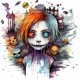 Sticker decorativ, Halloween, Mov, 60 cm, 1334STK-5 Sticker decorativ, Halloween, Mov, 60 cm, 1334STK-5