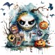 Sticker decorativ, Halloween, Multicolor, 61 cm, 1334STK-7 Sticker decorativ, Halloween, Multicolor, 61 cm, 1334STK-7