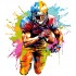 Sticker decorativ, Fotbal American, Verde, 67 cm, 1335STK-12