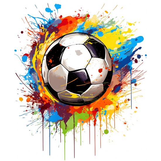 Sticker decorativ, Mingie Fotbal, Alb, 72 cm, 1335STK-16 Sticker decorativ, Mingie Fotbal, Alb, 72 cm, 1335STK-16