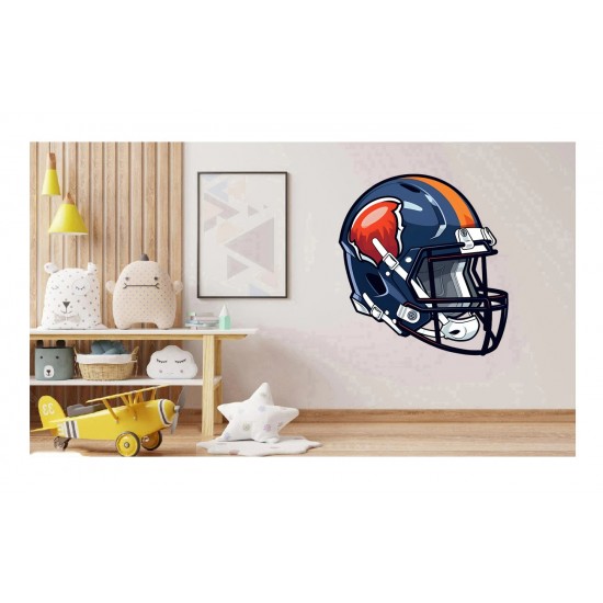 Sticker decorativ, Casca Hochei, Albastru, 66 cm, 1335STK-17 Sticker decorativ, Casca Hochei, Albastru, 66 cm, 1335STK-17