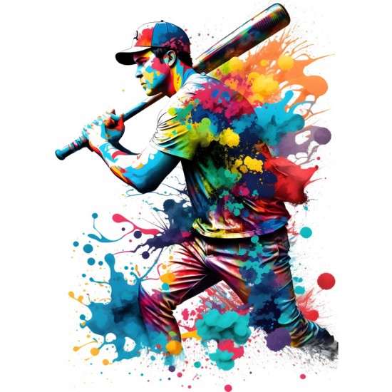 Sticker decorativ, Jucator Baseball, Turcoaz, 82 cm, 1335STK-3 Sticker decorativ, Jucator Baseball, Turcoaz, 82 cm, 1335STK-3