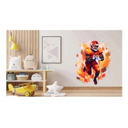 Sticker decorativ, Fotbal American, Portocaliu, 73 cm, 1335STK-5