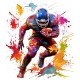 Sticker decorativ, Fotbal American, Rosu, 69 cm, 1335STK-9 Sticker decorativ, Fotbal American, Rosu, 69 cm, 1335STK-9