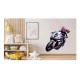Sticker decorativ, Motocicleta, Roz, 70 cm, 1336STK Sticker decorativ, Motocicleta, Roz, 70 cm, 1336STK