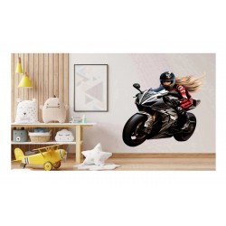 Sticker decorativ, Motocicleta, Negru, 62 cm, 1336STK-7