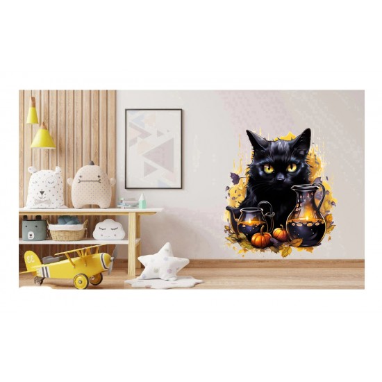 Sticker decorativ, Halloween, Negru, 68 cm, 1337STK-13 Sticker decorativ, Halloween, Negru, 68 cm, 1337STK-13