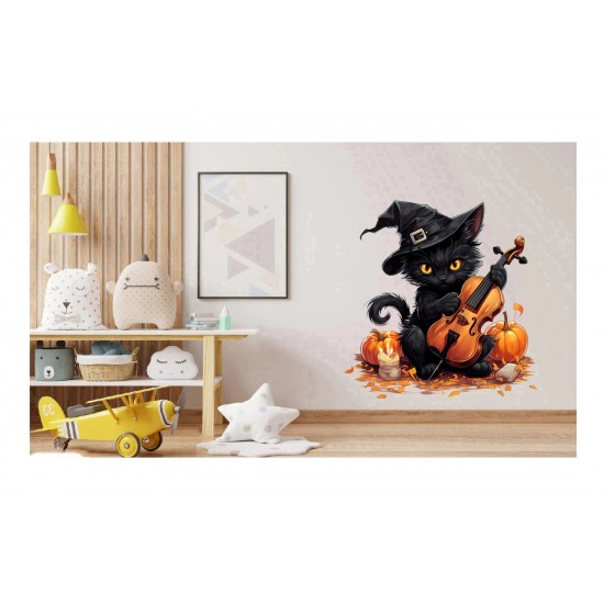 Sticker decorativ, Halloween, Negru, 61 cm, 1337STK-15 Sticker decorativ, Halloween, Negru, 61 cm, 1337STK-15