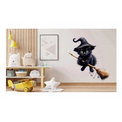 Sticker decorativ, Halloween, Negru, 63 cm, 1337STK-17