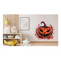 Sticker decorativ, Halloween, Rosu, 63 cm, 1337STK-3