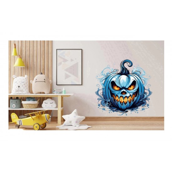 Sticker decorativ, Halloween, Albastru, 62 cm, 1337STK-8 Sticker decorativ, Halloween, Albastru, 62 cm, 1337STK-8