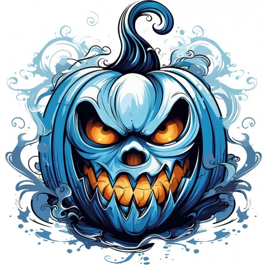 Sticker decorativ, Halloween, Albastru, 62 cm, 1337STK-8 Sticker decorativ, Halloween, Albastru, 62 cm, 1337STK-8