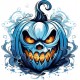Sticker decorativ, Halloween, Albastru, 62 cm, 1337STK-8 Sticker decorativ, Halloween, Albastru, 62 cm, 1337STK-8