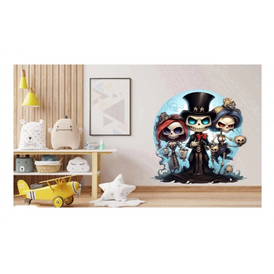 Sticker decorativ, Halloween, Turcoaz, 63 cm, 1337STK-9 Sticker decorativ, Halloween, Turcoaz, 63 cm, 1337STK-9