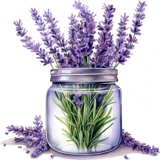 Sticker decorativ, Lavanda, Mov, 60 cm, 1339STK-11 Sticker decorativ, Lavanda, Mov, 60 cm, 1339STK-11