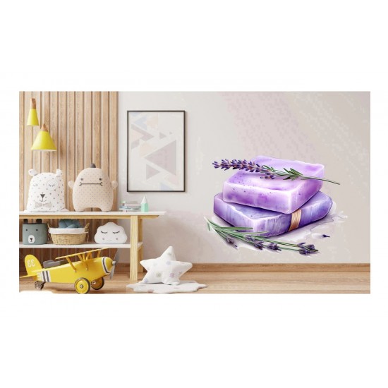 Sticker decorativ, Sapun din Lavanda, Mov, 68 cm, 1339STK-12 Sticker decorativ, Sapun din Lavanda, Mov, 68 cm, 1339STK-12