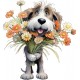 Sticker decorativ, Caine, Gri, 65 cm, 1341STK-3 Sticker decorativ, Caine, Gri, 65 cm, 1341STK-3