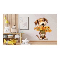 Sticker decorativ, Caine, Portocaliu, 84 cm, 1341STK-7 Sticker decorativ, Caine, Portocaliu, 84 cm, 1341STK-7
