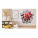 Sticker decorativ, Trandafiri, Rosu, 62 cm, 1343STK-15 Sticker decorativ, Trandafiri, Rosu, 62 cm, 1343STK-15