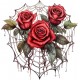Sticker decorativ, Trandafiri, Rosu, 61 cm, 1343STK-22 Sticker decorativ, Trandafiri, Rosu, 61 cm, 1343STK-22