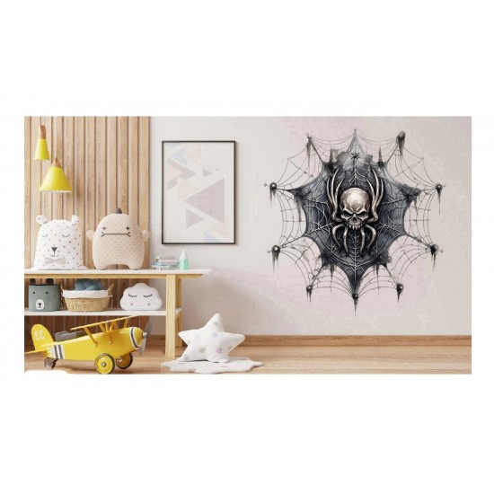 Sticker decorativ, Craniu, Negru, 60 cm, 1343STK-24 Sticker decorativ, Craniu, Negru, 60 cm, 1343STK-24