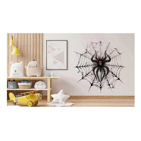 Sticker decorativ, Paianjen, Negru, 61 cm, 1343STK-4 Sticker decorativ, Paianjen, Negru, 61 cm, 1343STK-4
