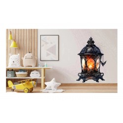 Sticker decorativ, Felinar, Negru, 90 cm, 1343STK-6 Sticker decorativ, Felinar, Negru, 90 cm, 1343STK-6