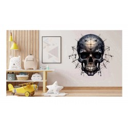 Sticker decorativ, Craniu, Negru, 63 cm, 1343STK-8 Sticker decorativ, Craniu, Negru, 63 cm, 1343STK-8